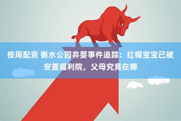 按周配资 衡水公园弃婴事件追踪:红帽宝宝已被安置福利院,父母究竟在哪